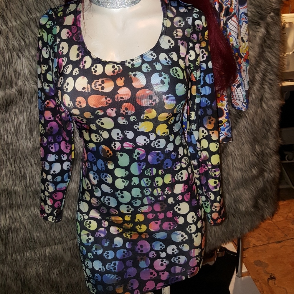 Skulls bodycon dress